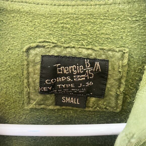 Energie B Corps 45 by Sixty Green Full Zip Hoodie Distressed Women's Size Small - Picture 7 of 16